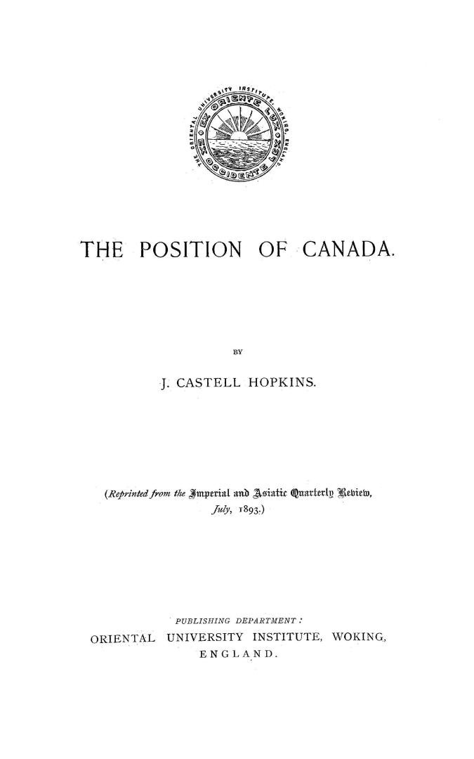 ...The position of Canada