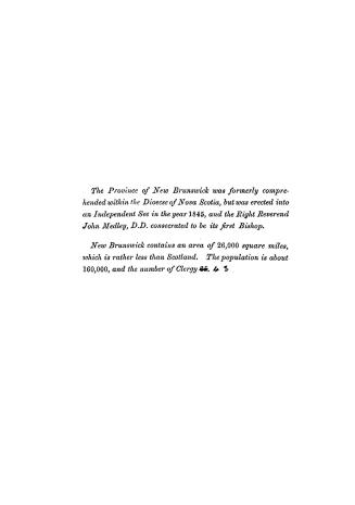 Notes of a visitation tour through parts of the diocese of Frederiction, New Brunswick, in 1846
