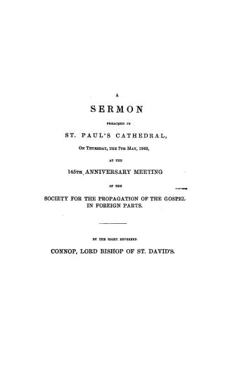 Report of the incorporated Society for the Propagation of the Gospel in foreign parts, for the year