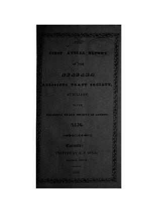 The first annual report, 1834