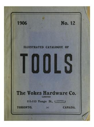 Illustrated catalogue of tools