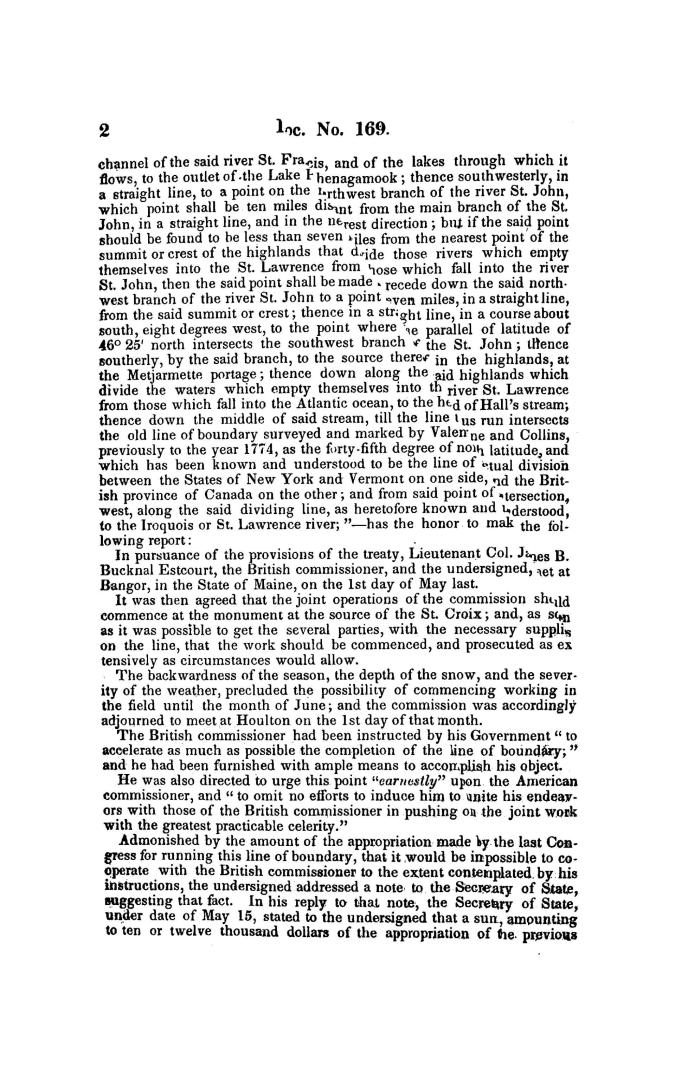Northeastern boundary, letter from the Secretary of state, transmitting to the Committee of ways and means the letter of Albert Smith, esq., relative to the northeastern boundary, March 9, 1844