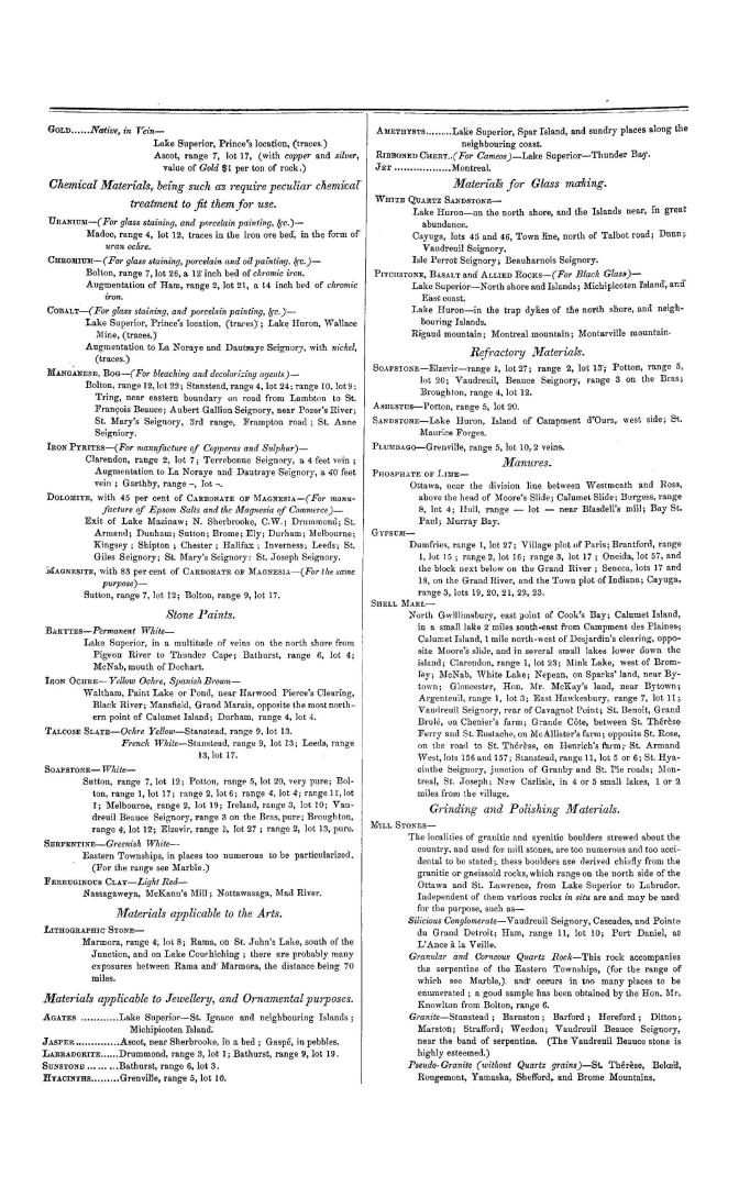 Catalogue of economic minerals, &c