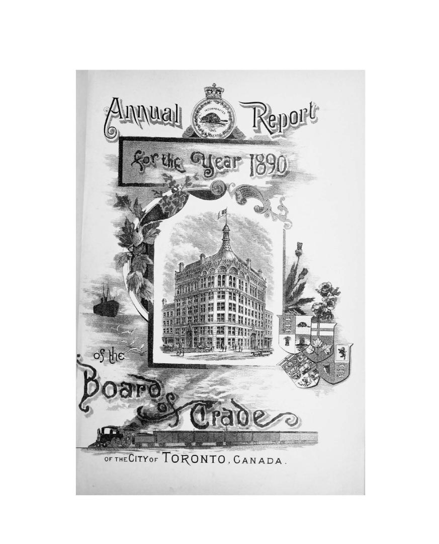Reports of the president, treasurer and secretary of the Board of Trade of the City of Toronto, for the year