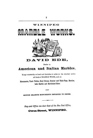 Manitoba directory... containing the names of professional and business men and other inhabitants of the province, with advertisers classified business directory, and a miscellaneous directory