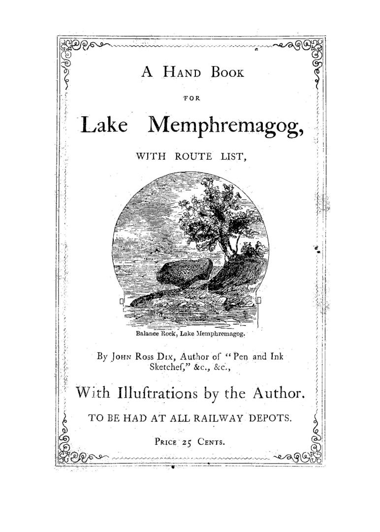 A hand book for Lake Memphremagog, with route list