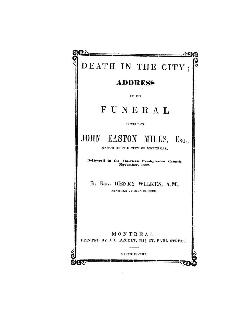 Death in the city