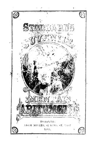 Juvenile mental arithmetic, an introduction to the ''American intellectual arithmetic''