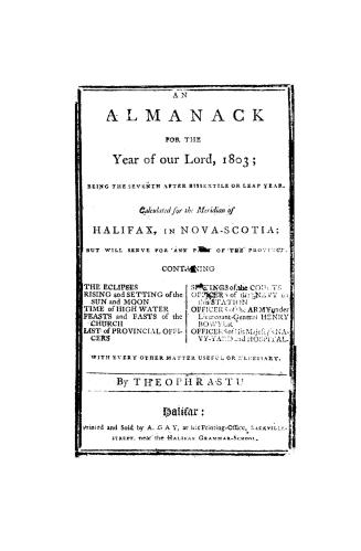 An Almanack for the year of our Lord