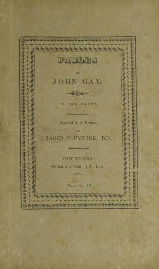 A selection from fables by John Gay : in two parts