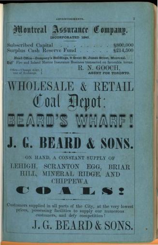 Hutchinson's Toronto directory 1862-63 : containing a general directory of the names of the inhabitants, a street directory, a business directory