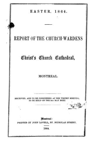 Report of the church-wardens