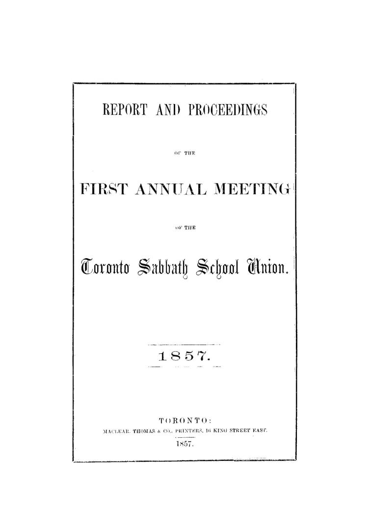 Report and proceedings of the annual meeting