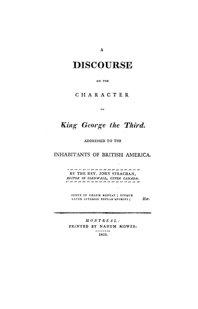 A discourse on the character of King George the Third