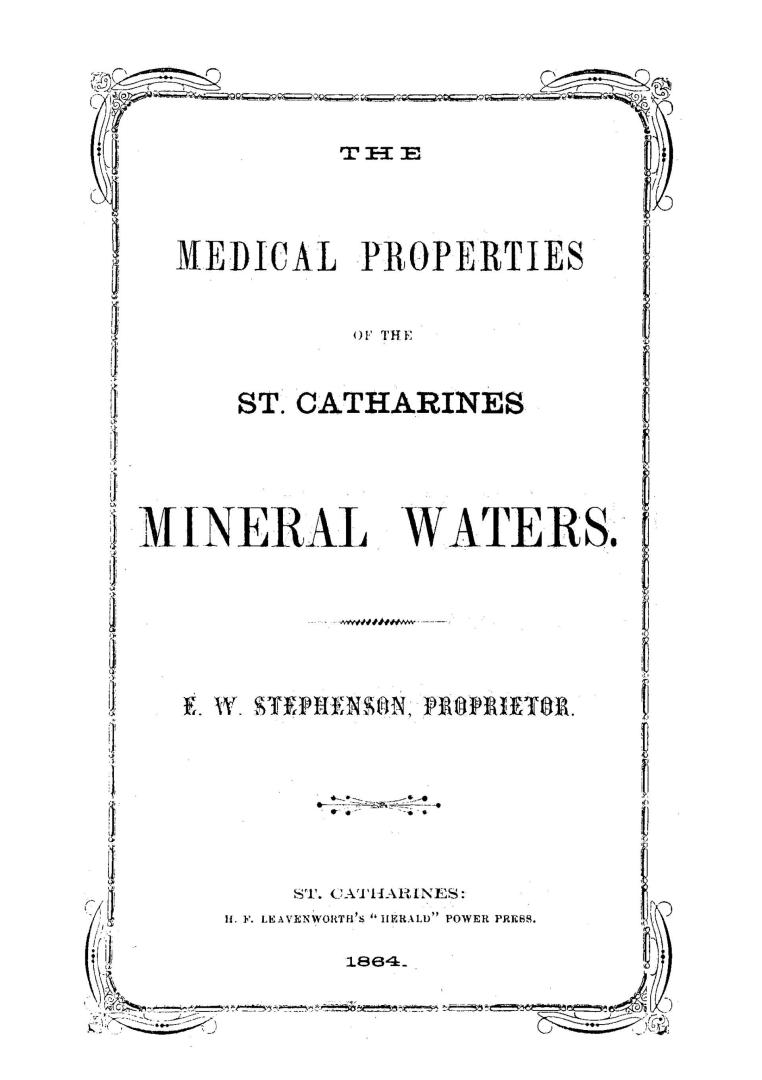 The medical properties of the St