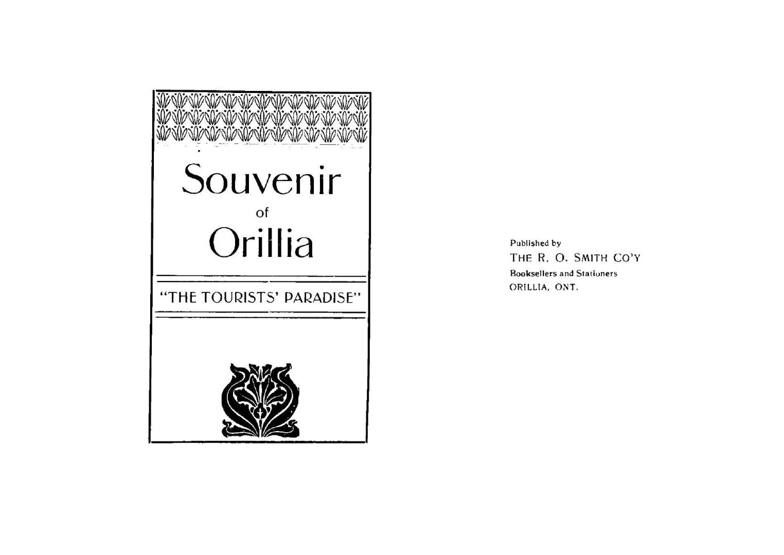 Souvenir of Orillia : ''the tourists paradise''