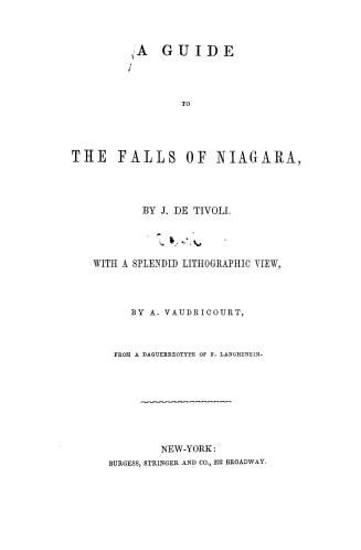 A guide to the falls of Niagara