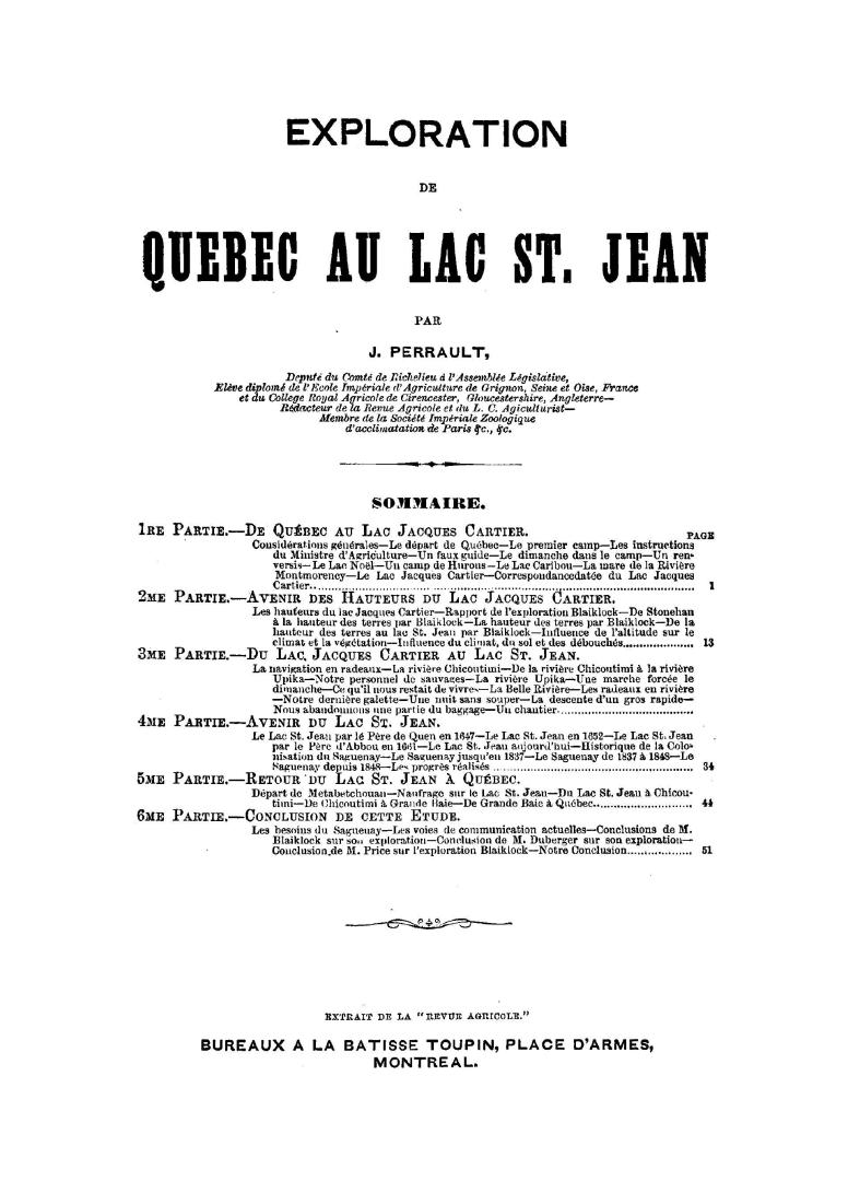 Exploration de Québec au lac St