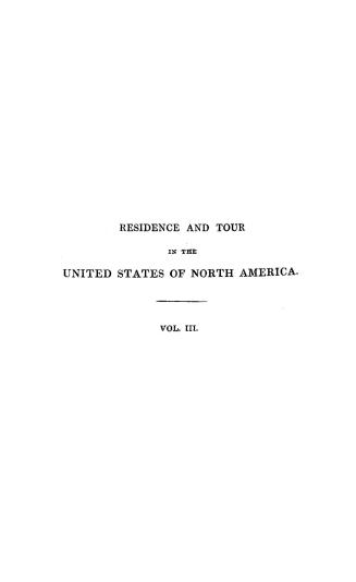 Journal of a residence and tour in the United States of North America from April, 1833, to October, 1834
