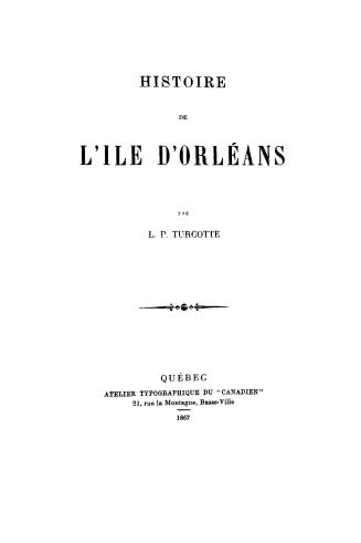 Histoire de l'Ile d'Orléans