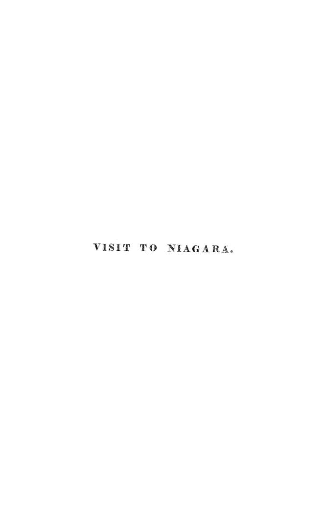 Visit to the falls of Niagara in 1800