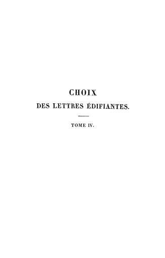 French title: Choix des lettres édifiantes , Tome 4