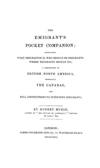 The emigrant's pocket companion,