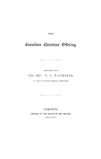 The Canadian Christian offering