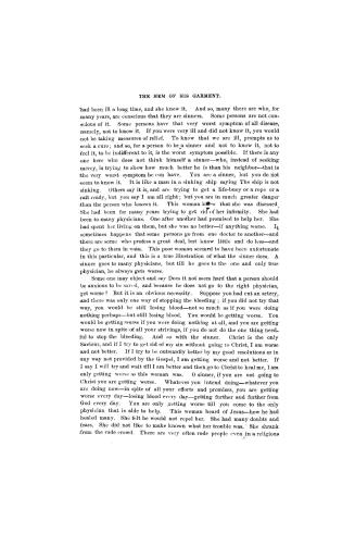 ''The hem of his garment.'' : A sermon, preached in Richmond Street Wesleyan Church, Toronto, on Thursday evening, Sept. 26, 1867