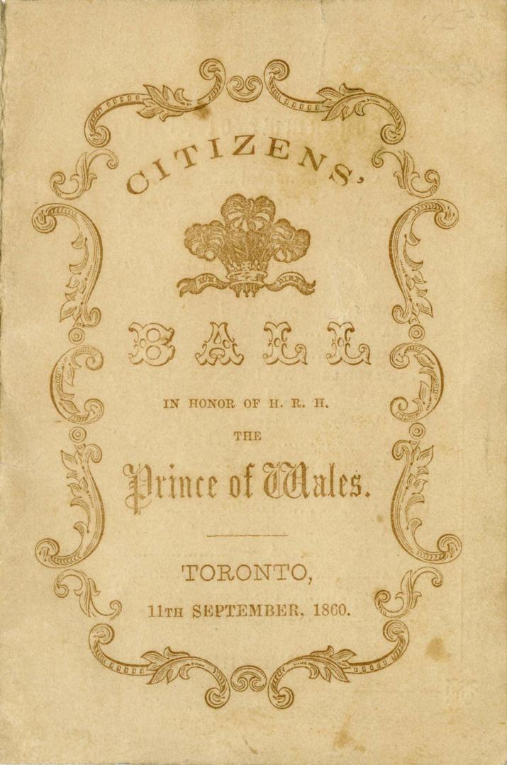 Citizens' ball in honor of H.R.H. the Prince of Wales