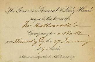The Governor General & Lady Head request the honor of