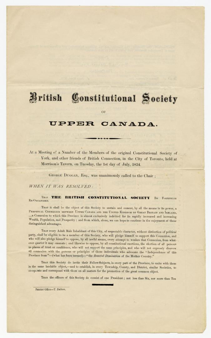 British Constitutional Society of Upper Canada