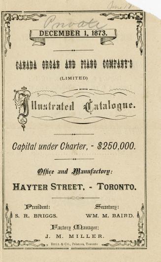 Canada Organ and Piano Company's (Limited) illustrated catalogue