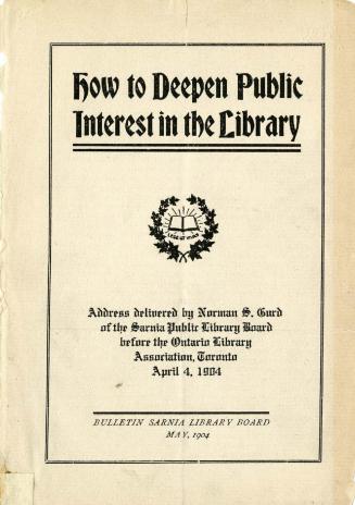 How to Deepen Public Interest in the Library