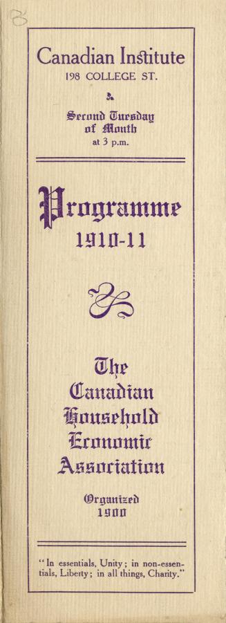 Canadian Institute programme