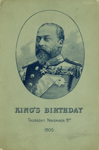 King's birthday, Thursday, November 9th, 1905