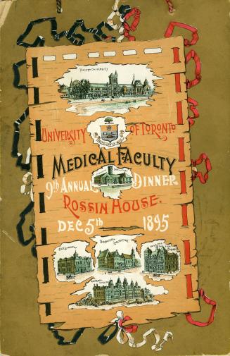University of Toronto, Medical Faculty, 9th annual dinner, Rossin House, Dec