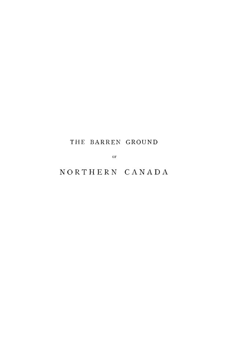 The barren ground of northern Canada