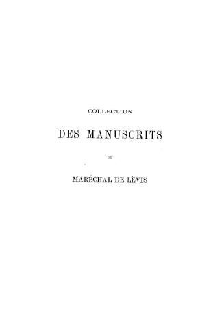 Lettres de la cour de Versailles au baron de Dieskau : au marquis de Montcalm et au chevalier de Lévis