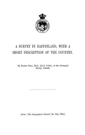 A survey in Baffinland : with a short description of the county