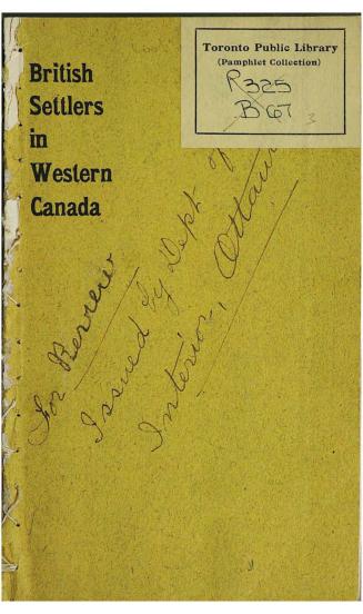 British settlers in western Canada