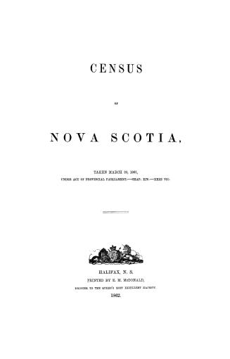 Census of Nova Scotia