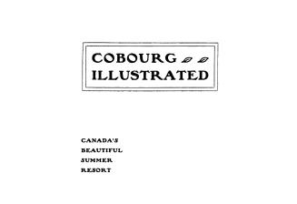 Cobourg illustrated, Canada's beautiful summer resort