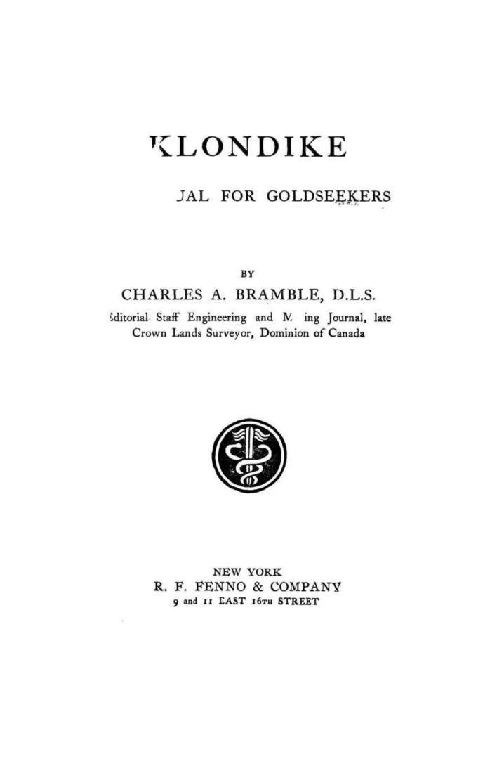 Klondike : a manual for goldseekers