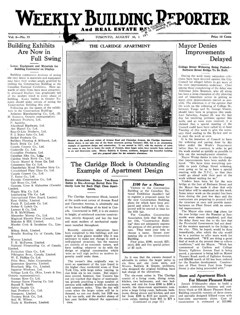 Weekly building reporter and real estate review, 1930-08-30