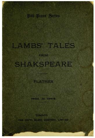 A selection of Tales from Shakspeare : The tempest, As you like it, The merchant of Venice, King Lear, Twelfth night, Hamlet