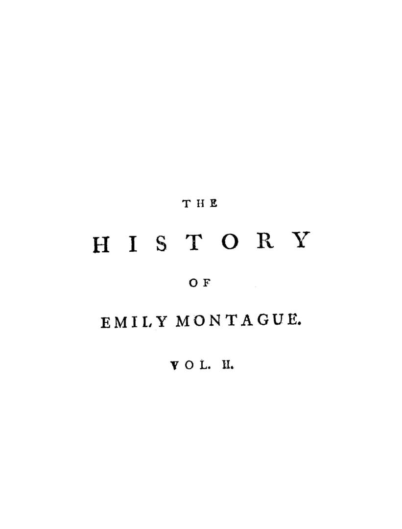 The history of Emily Montague (v