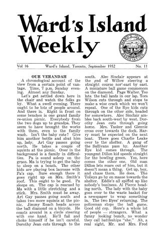 Ward's Island weekly, 1932-09