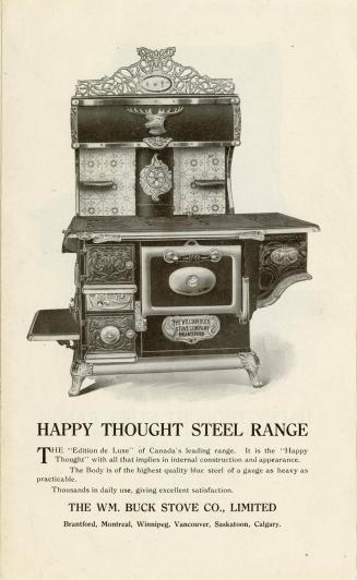 Illustration of ornate cast iron stove