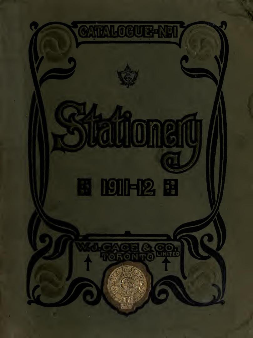Catalogue of stationery